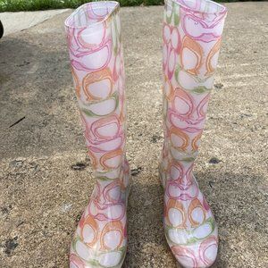Coach Rain Boots Size 7 Excellent Condition